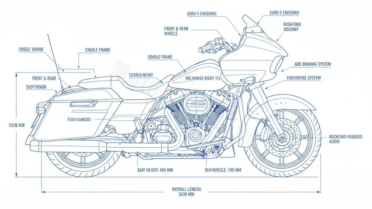 Harley-Davidson CVO ROAD GLIDE (EURO 5) - FLTRXSE Maintenance: Recommended Oil & Tires specs