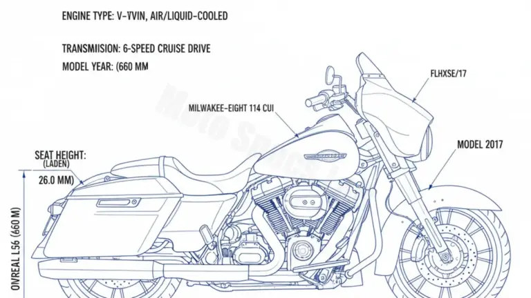 Harley-Davidson CVO STREET GLIDE (114 CUI) – FLHXSE/17 Service Guide: Oil Level & Tire Specs