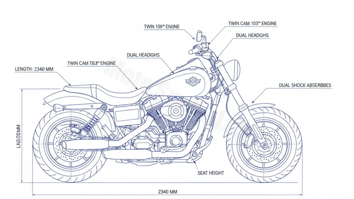 Harley-Davidson DYNA FAT BOB - FXDF/13 Service Guide: Oil Level & Tire Specs specs