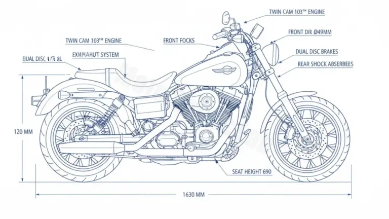 Harley-Davidson DYNA LOW RIDER (EURO 4) – FXDL/17 Specs: Engine Oil, Gap & Tire PSI
