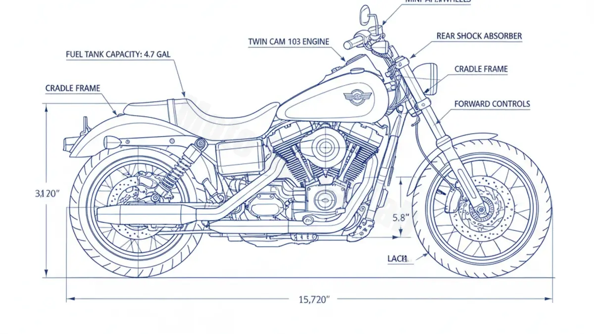 Harley-Davidson DYNA STREET BOB - FXDB/14 Specs: Engine Oil, Gap & Tire PSI specs