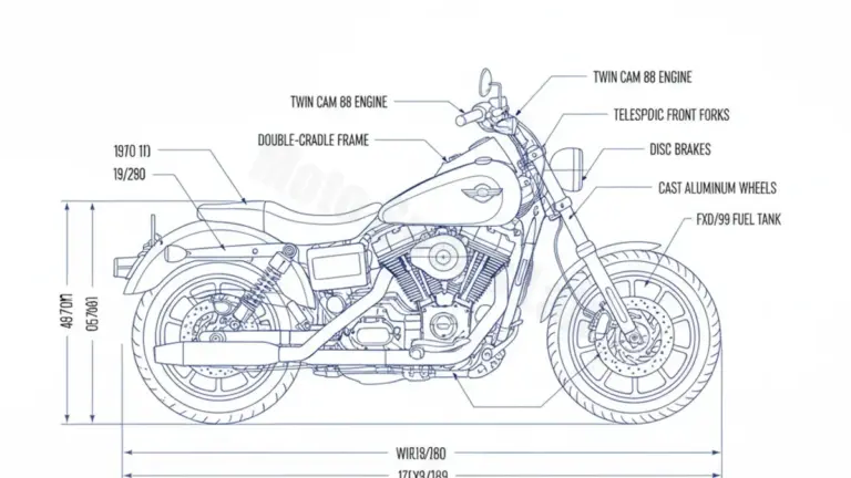 Harley-Davidson DYNA SUPER GLIDE – FXD/99 Service Guide: Oil Level & Tire Specs