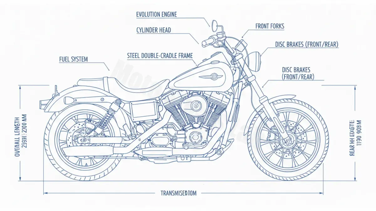 Oil & Tires: Harley-Davidson DYNA WIDE GLIDE (EVOLUTION) - FXDWG Technical Specifications specs
