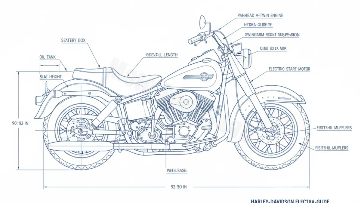 Harley-Davidson ELECTRA-GLIDE (PANHEAD) - FLB-74 Service Data: Oil, Battery & Specs
