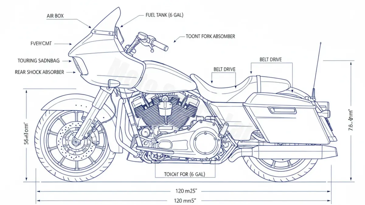 Harley-Davidson ELECTRA-GLIDE STANDARD (107 CUI) - FLHT/20 Tire Pressure, Oil Type & Fluid Specs specs