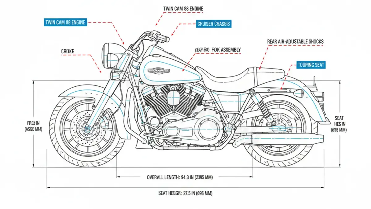 Harley-Davidson ELECTRA-GLIDE STANDARD - FLHTI Service Data: Oil, Battery & Specs specs