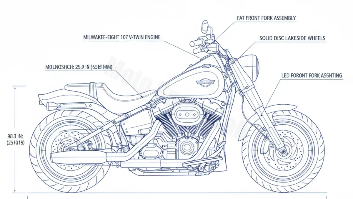 Harley-Davidson FAT BOY (107 CUI) - FLFB (2018-2020) Factory Oil & Tire Pressure Data specs