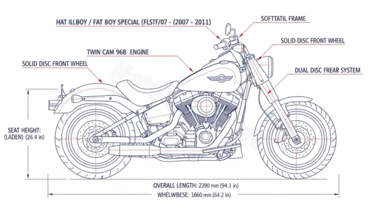 Harley-Davidson FAT BOY/FAT BOY SPECIAL (FLSTFB) – FLSTF/07 (2007–2017) Factory Oil & Tire Pressure Data