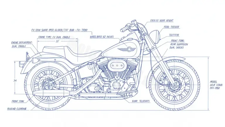 Harley-Davidson FX 1200 SUPER GLIDE/LOW RIDER/FAT BOB – FX-74 (1971-1980) Factory Oil & Tire Pressure Data