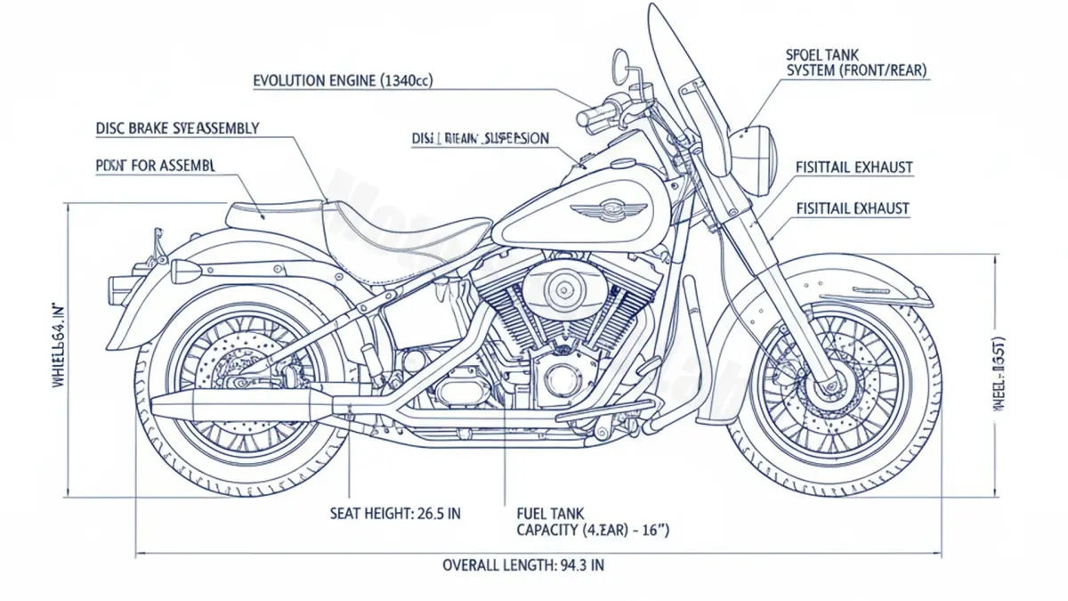 Harley-Davidson HERITAGE SOFTAIL CLASSIC - FLSTC Specs: Oil Capacity & Tire Pressure specs