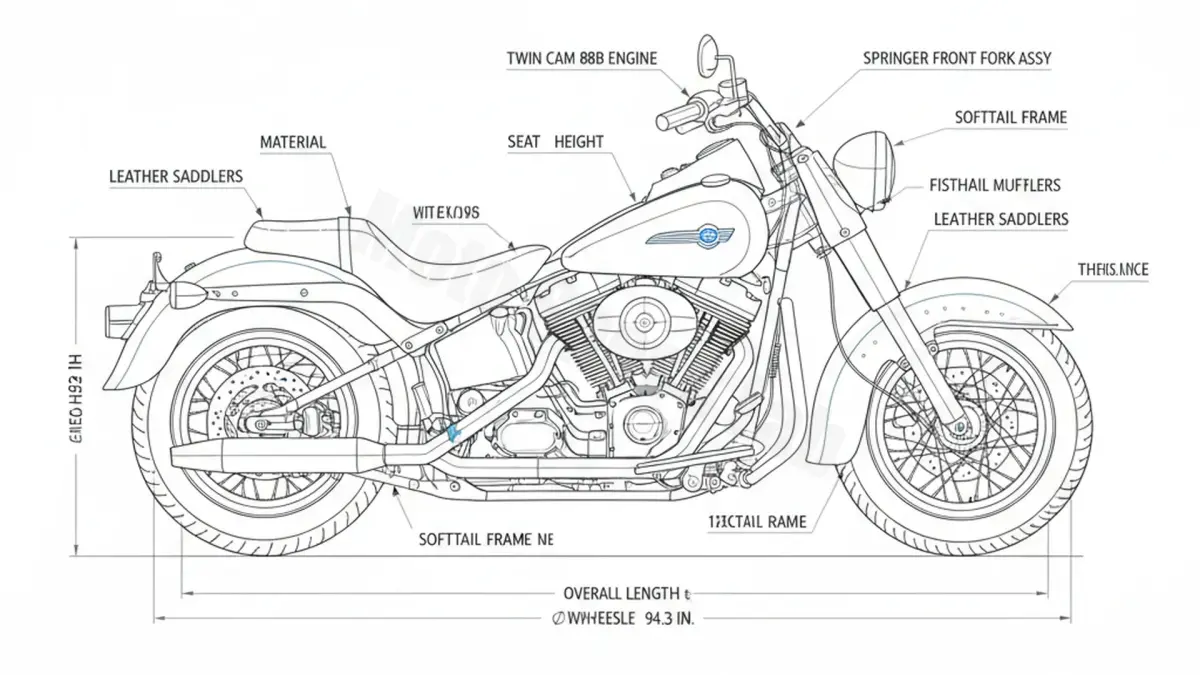 Harley-Davidson HERITAGE SPRINGER - FLSTS/00 Service Data: Oil, Battery & Specs