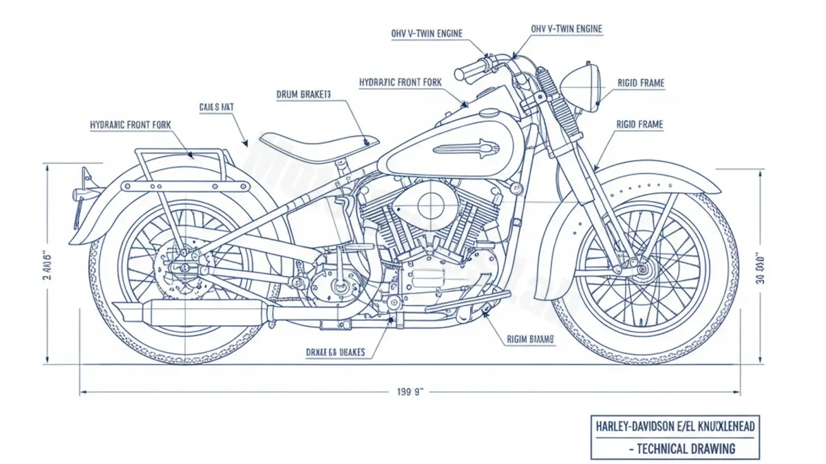 Harley-Davidson MODELL E/EL OHV (KNUCKLEHEAD) - E-61 Service Data: Oil, Battery & Specs specs