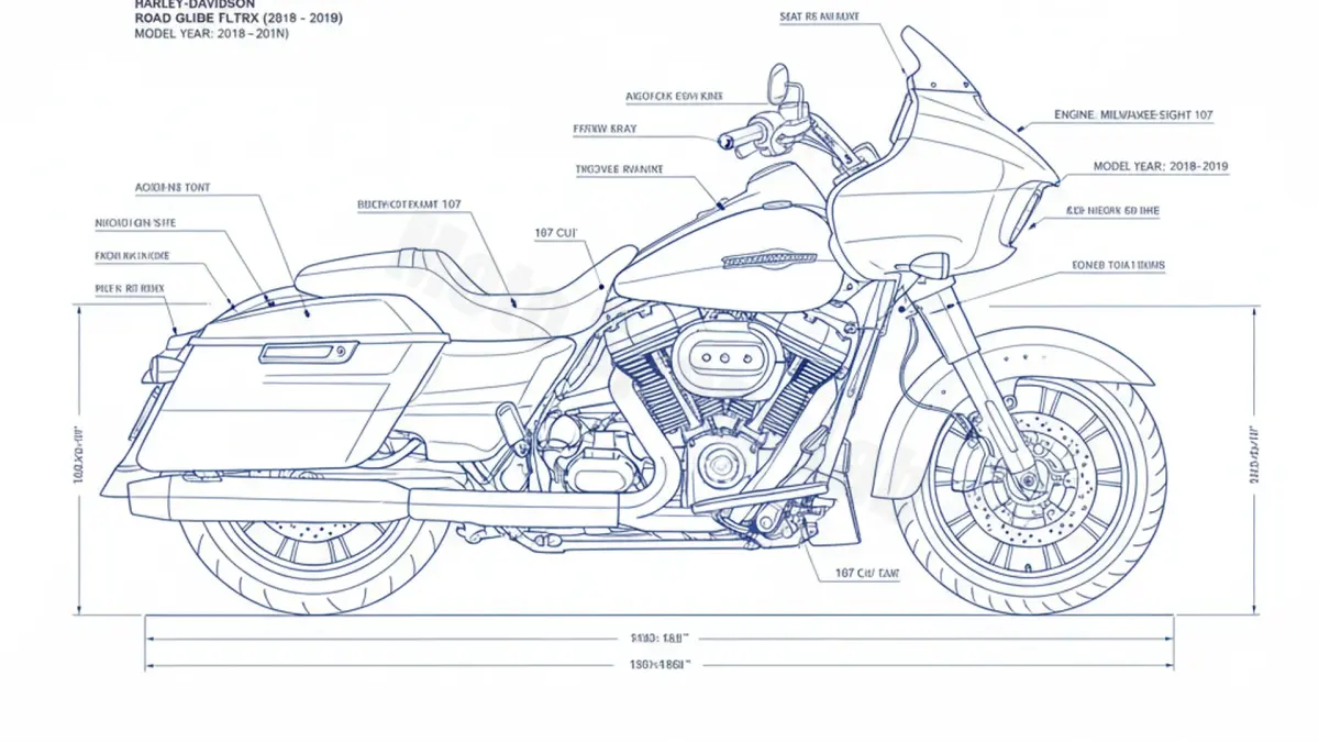 Harley-Davidson ROAD GLIDE (107 CUI) - FLTRX Tire Pressure, Oil Type & Fluid Specs