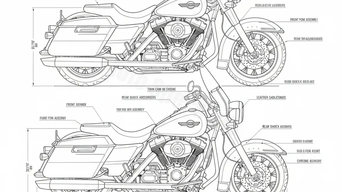 Harley-Davidson ROAD KING CLASSIC (TWIN CAM) - FLHRCI (1999–2016) Factory Oil & Tire Pressure Data specs