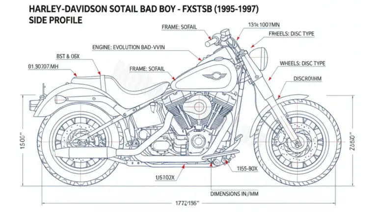 Harley-Davidson SOFTAIL BAD BOY – FXSTSB Tire Pressure, Oil Type & Fluid Specs