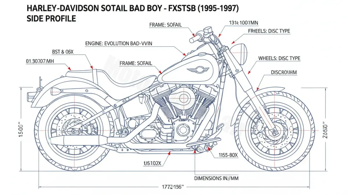 Harley-Davidson SOFTAIL BAD BOY - FXSTSB Tire Pressure, Oil Type & Fluid Specs