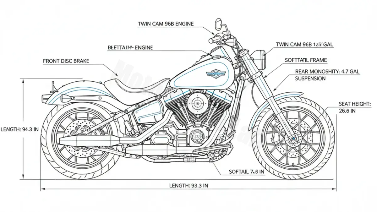 Harley-Davidson SOFTAIL BLACKLINE - FXS Workshop Data: Fluids, Plugs & Tires