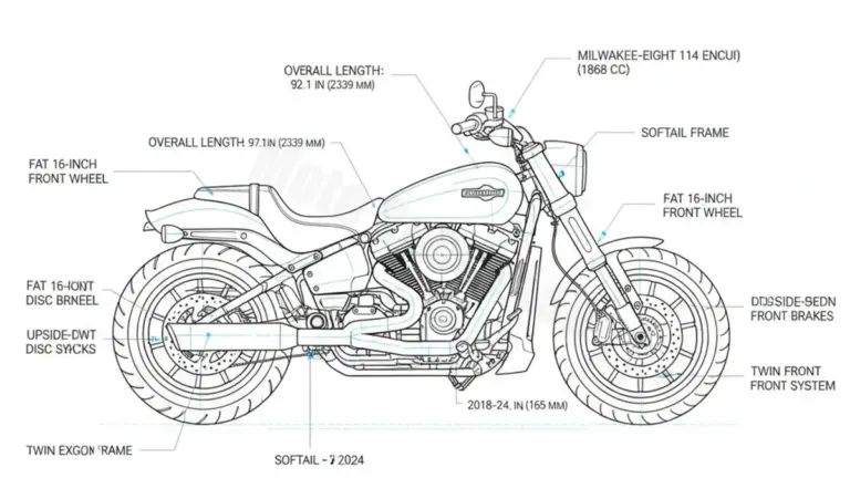 Harley-Davidson SOFTAIL FAT BOB (114 CUI) – FXFBS Workshop Data: Fluids, Plugs & Tires