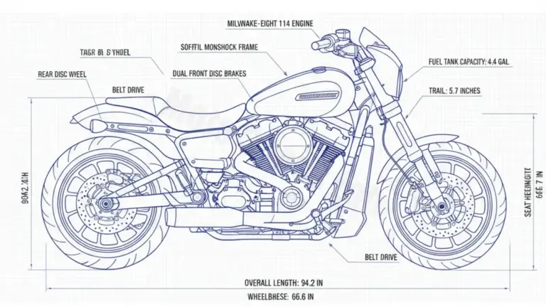 Harley-Davidson SOFTAIL FXDR (DESTROYER) – FXDR Specs: Engine Oil, Gap & Tire PSI