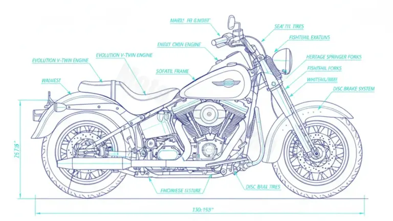 Harley-Davidson SOFTAIL HERITAGE SPRINGER – FLSTS (1997–2003) Factory Oil & Tire Pressure Data