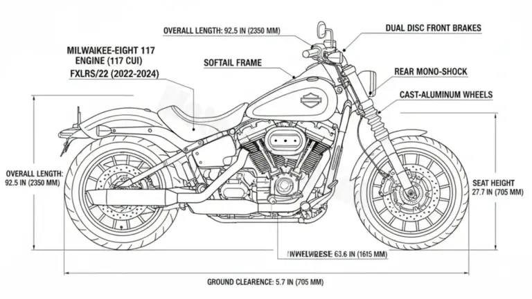 Harley-Davidson SOFTAIL LOW RIDER S (117 CUI) – FXLRS/22 Service Guide: Oil Level & Tire Specs