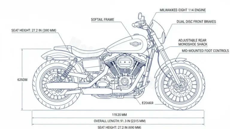 Harley-Davidson SOFTAIL LOW RIDER S – FXLRS Tire Pressure, Oil Type & Fluid Specs