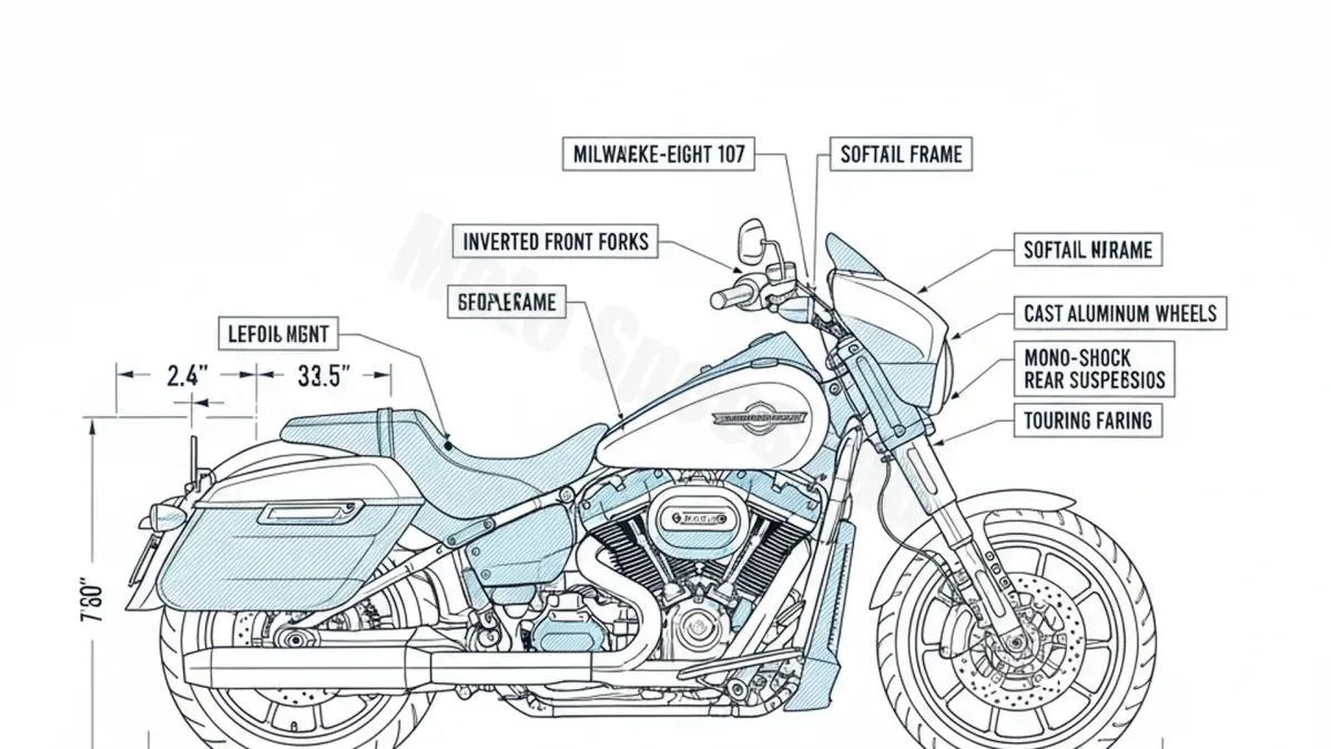 Oil & Tires: Harley-Davidson SOFTAIL SPORT GLIDE (107 CUI) - FLSB Technical Specifications