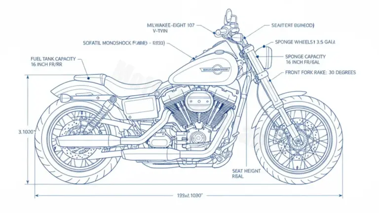 Harley-Davidson SOFTAIL STREET BOB (107 CUI) – FXBB Service Guide: Oil Level & Tire Specs
