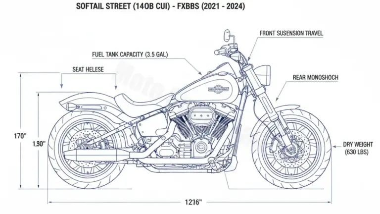 Harley-Davidson SOFTAIL STREET BOB (114 CUI) – FXBBS (2021 – Present) Factory Oil & Tire Pressure Data