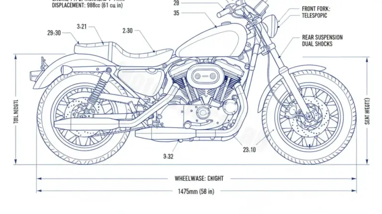 Harley-Davidson SPORTSTER 1000 (XLH/XLT/XLS/XLX) – 72-XLH Service Guide: Oil Level & Tire Specs