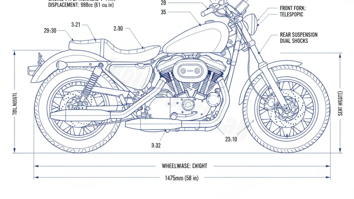 Harley-Davidson SPORTSTER 1000 (XLH/XLT/XLS/XLX) - 72-XLH Service Guide: Oil Level & Tire Specs