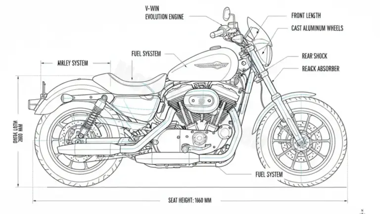 Harley-Davidson SPORTSTER 1200 CUSTOM – XL1200C Service Guide: Oil Level & Tire Specs
