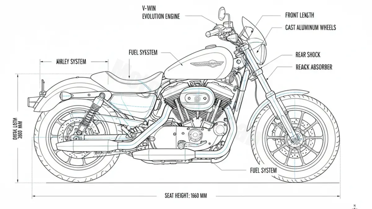 Harley-Davidson SPORTSTER 1200 CUSTOM - XL1200C Service Guide: Oil Level & Tire Specs specs