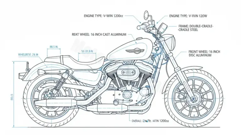 Harley-Davidson SPORTSTER 1200 LOW – XL1200L (2006–2011) Data: Oil Capacity & Rim Specs