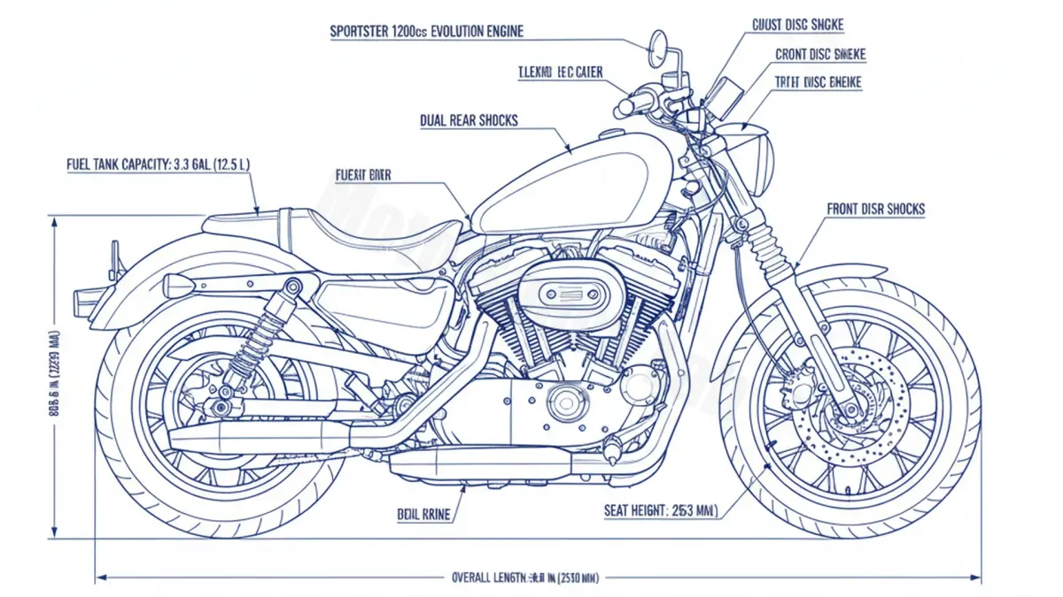 Harley-Davidson SPORTSTER 1200 NIGHTSTER - XL1200N Tire Pressure, Oil Type & Fluid Specs