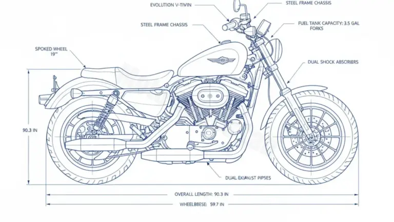 Harley-Davidson SPORTSTER 1200 – XLH1200 Service Guide: Oil Level & Tire Specs
