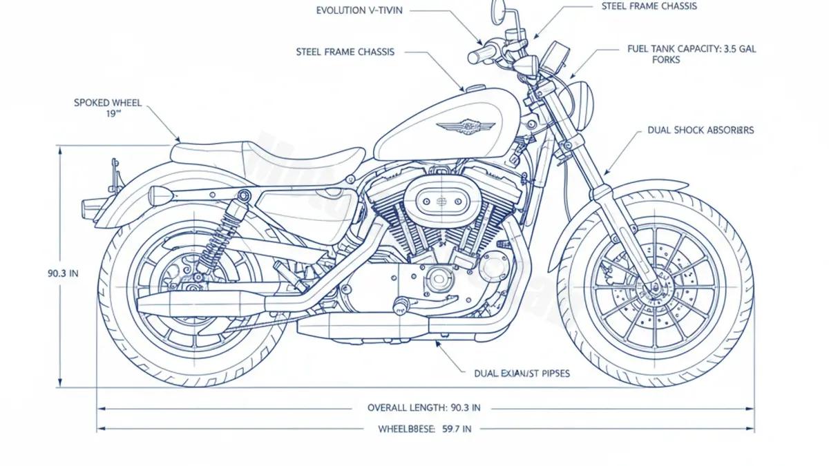 Harley-Davidson SPORTSTER 1200 - XLH1200 Service Guide: Oil Level & Tire Specs