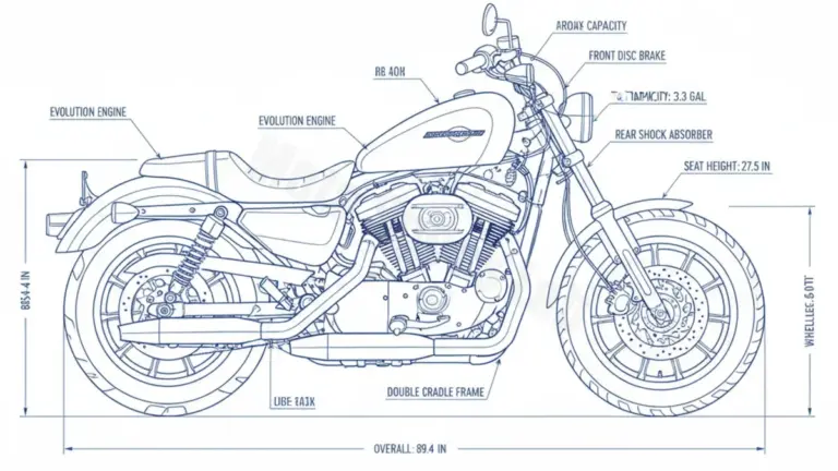 Harley-Davidson SPORTSTER 883 HUGGER – XLH-HUGGER Tire Pressure, Oil Type & Fluid Specs