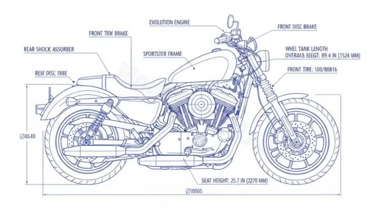 Harley-Davidson SPORTSTER 883 IRON – XL883N Service Guide: Oil Level & Tire Specs