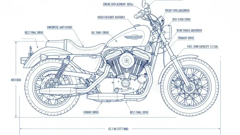 Harley-Davidson SPORTSTER 883 STANDARD/DELUXE – XLH-883 (1991–2003) Factory Oil & Tire Pressure Data