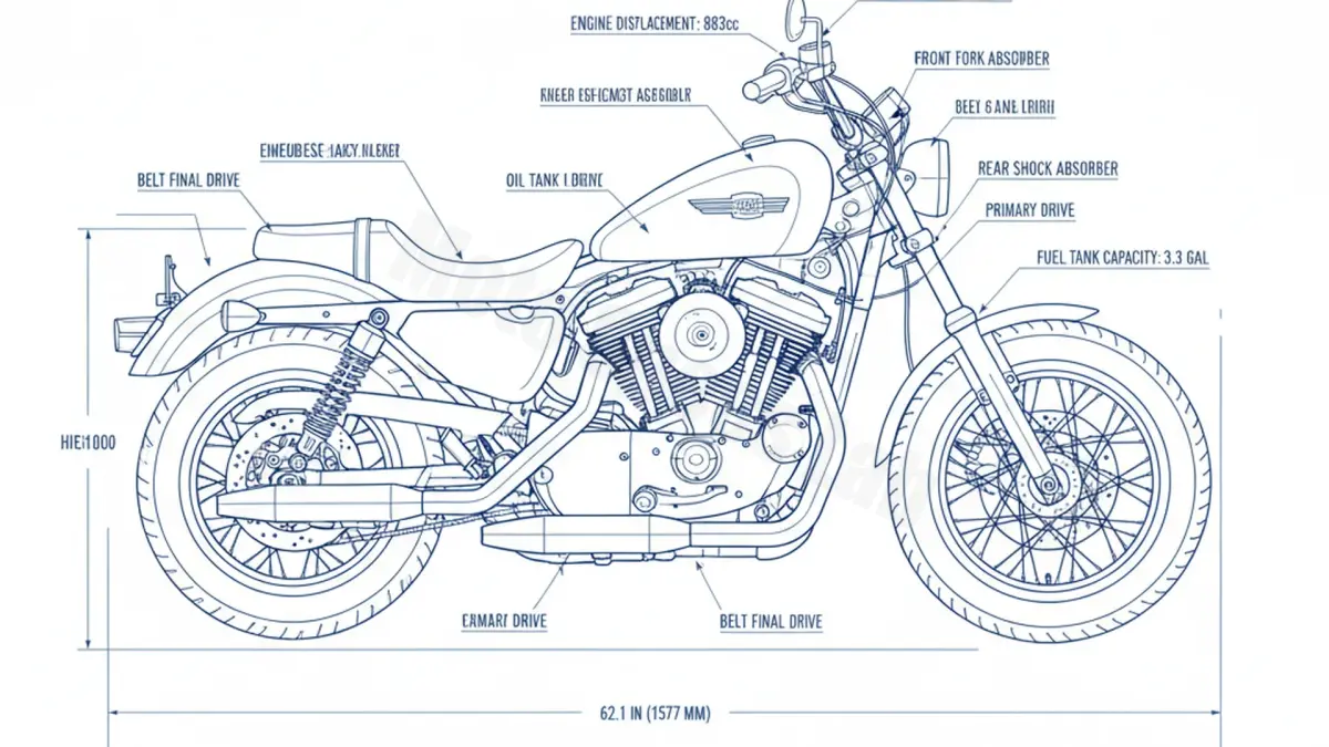 Harley-Davidson SPORTSTER 883 STANDARD/DELUXE - XLH-883 (1991–2003) Factory Oil & Tire Pressure Data