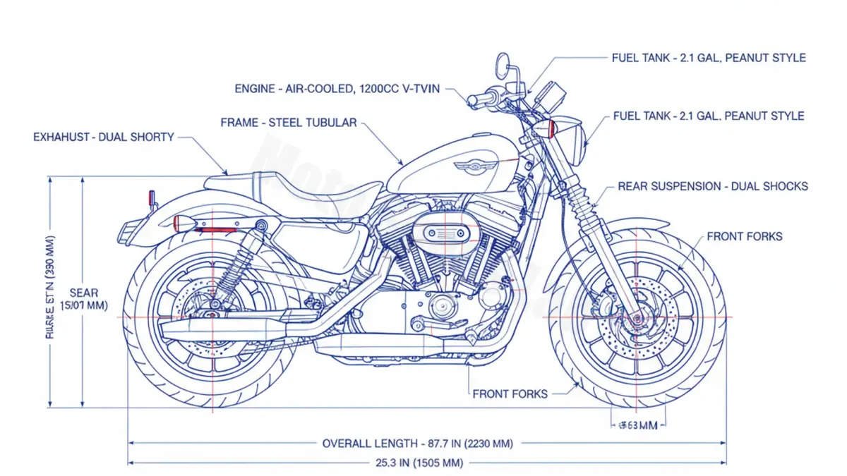 Harley-Davidson SPORTSTER FORTY-EIGHT - XL1200X/16 (2016) Factory Oil & Tire Pressure Data specs