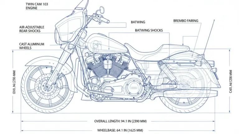 Harley-Davidson STREET GLIDE – FLHX/14 (2014) Data: Oil Capacity & Rim Specs