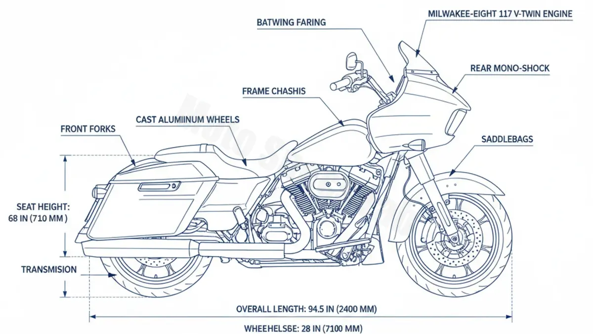 Harley-Davidson STREET GLIDE ST (117 CUI) - FLHXST Service Guide: Oil Level & Tire Specs
