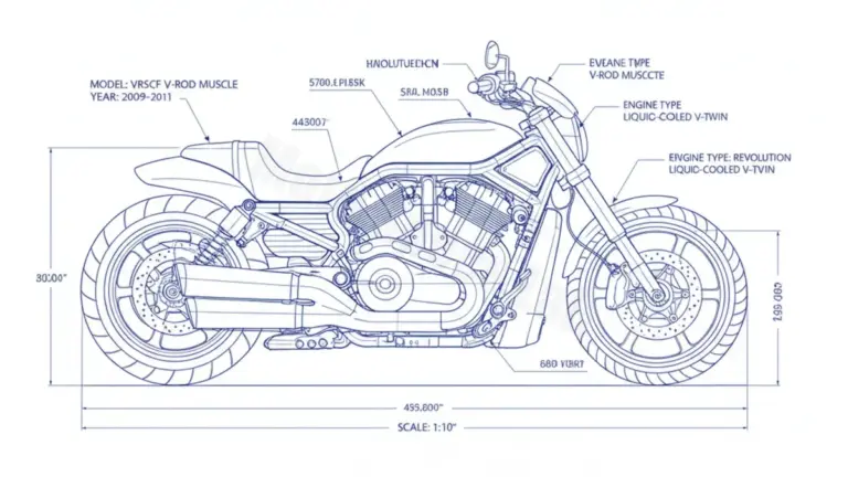 Harley-Davidson V-ROD MUSCLE – VRSCF (2009 – 2017) Data: Oil Capacity & Rim Specs