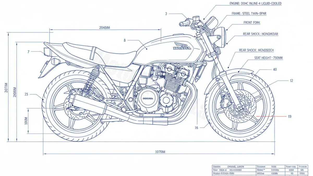 Honda CB-1 (CB400 F) - NC27 (1989-1991) Factory Oil & Tire Pressure Data
