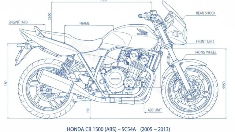 Honda CB 1300 (ABS) – SC54A Service Guide: Oil Level & Tire Specs
