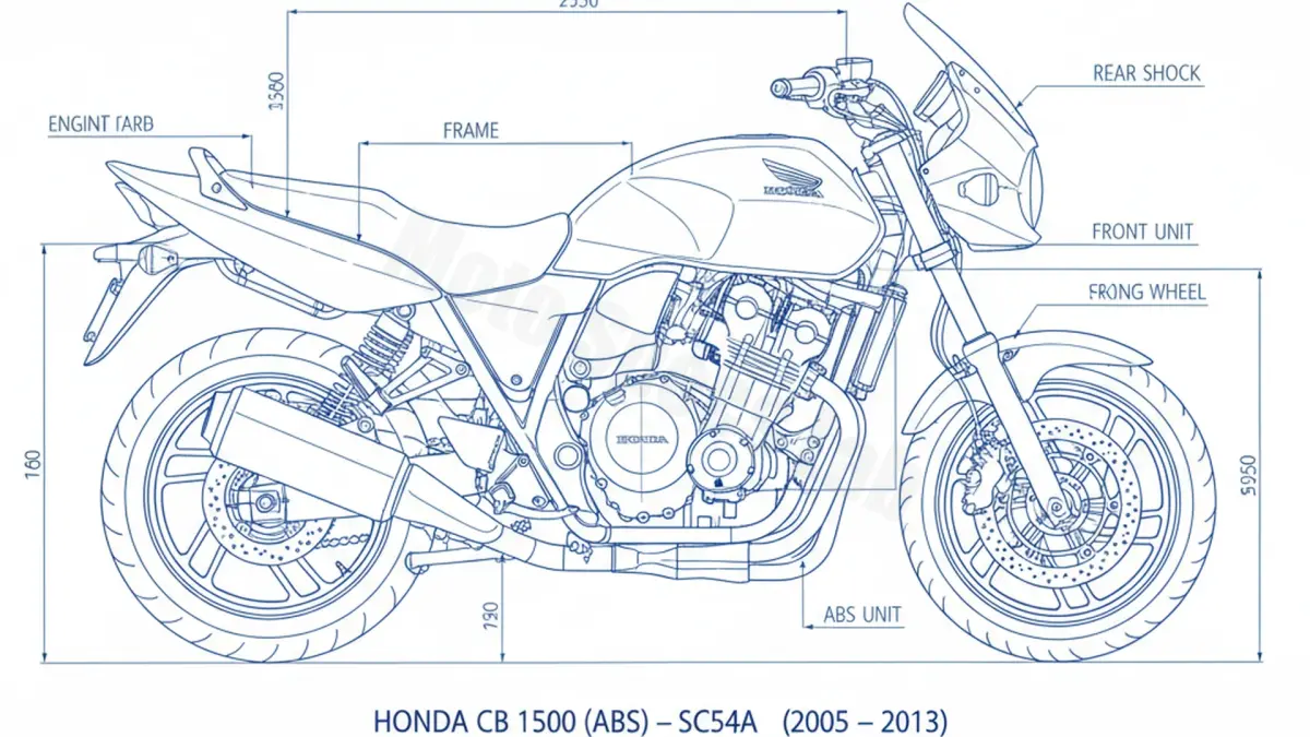 Honda CB 1300 (ABS) - SC54A Service Guide: Oil Level & Tire Specs