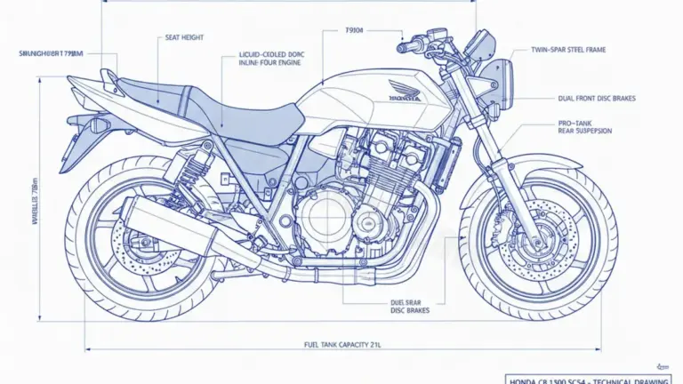 Honda CB 1300 – SC54 Tire Pressure, Oil Type & Fluid Specs