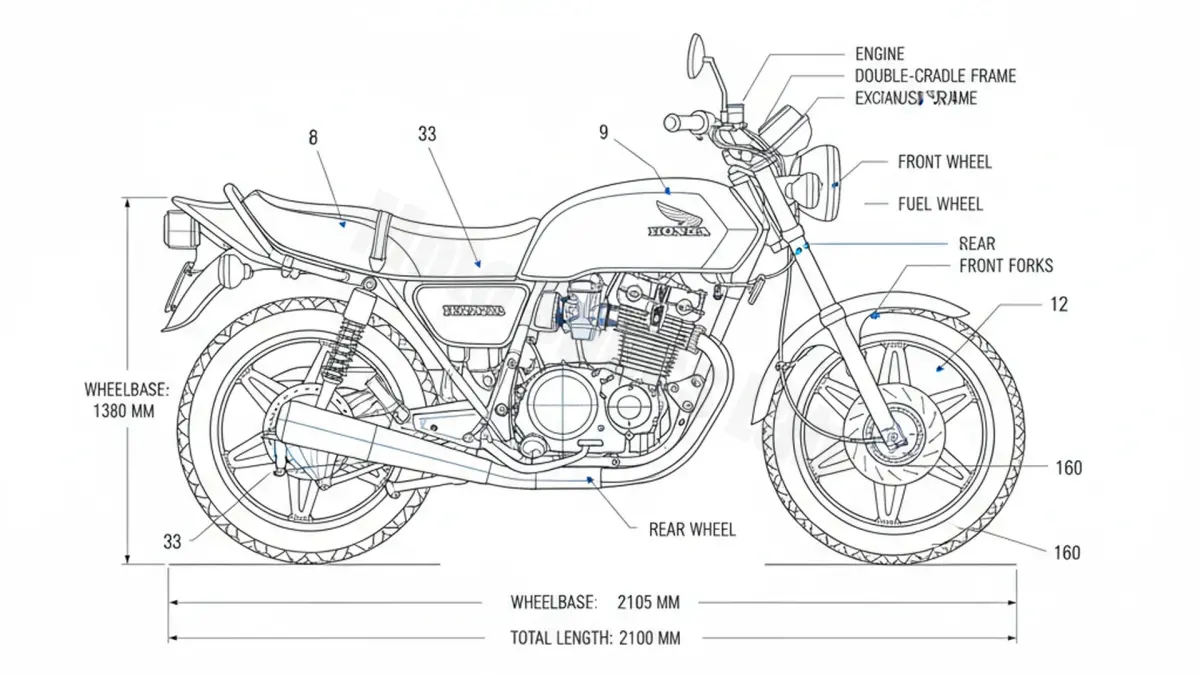Honda CB 250 N (EURO-SPORT) - CB250T Service Guide: Oil Level & Tire Specs specs